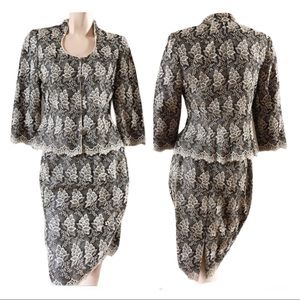 Lili Butler Vintage 100% Silk Skirt Set,